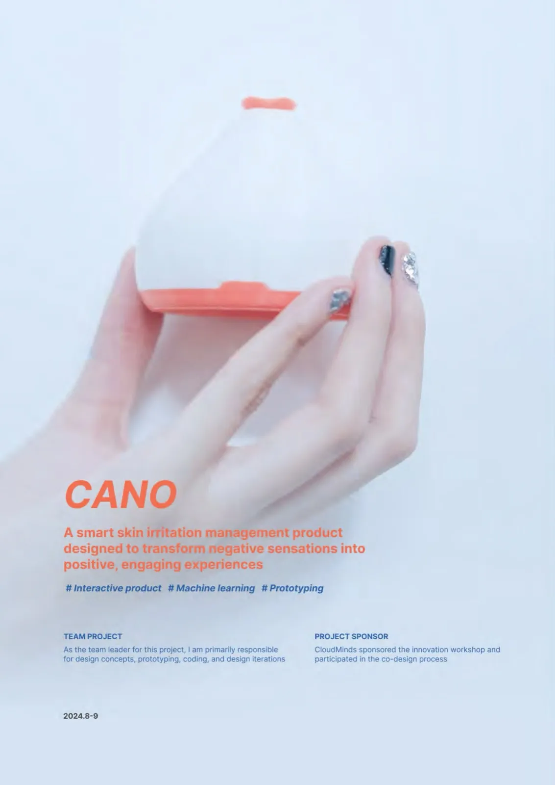 Cano — a small handheld device for soothing mosquito bites
